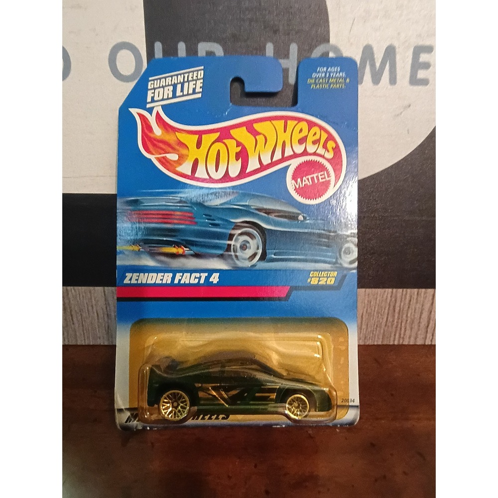 Hot Wheels Zender Fact 4 Green Gold Lace Wheels Collector #820 1997 Mattel 20034